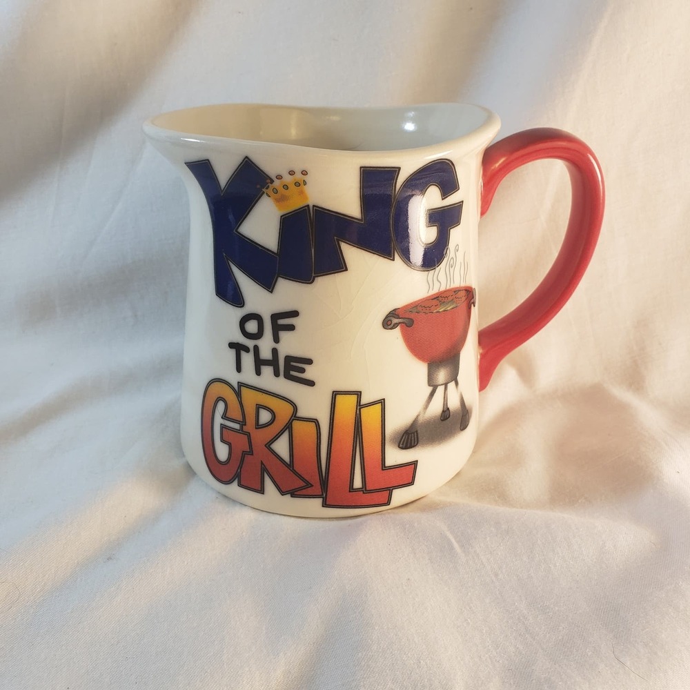 Ganz King Of The Grill Pitcher Mug BBQ Sauce Cup Outdoor Cookout Gilling Dad